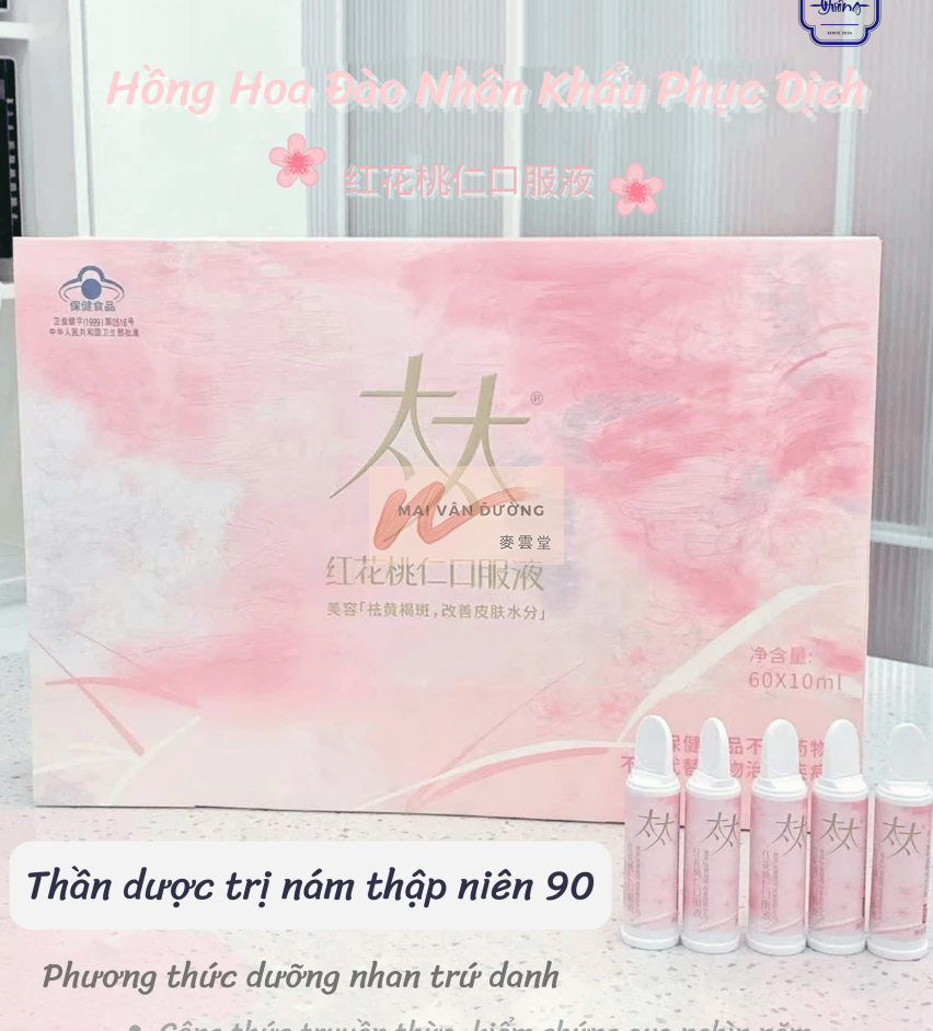 TRỊ NÁM SÁNG DA HỒNG HOA ĐÀO NHÂN 