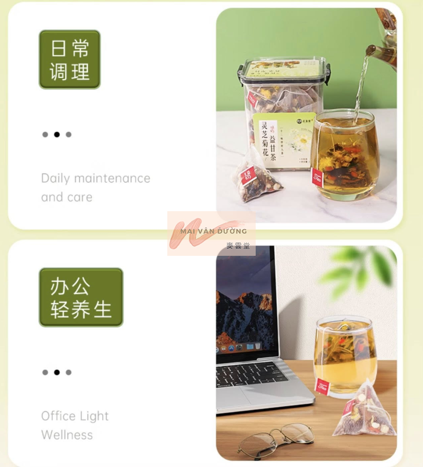 TRÀ LINH CHI CÚC HOA - DƯỠNG GAN 